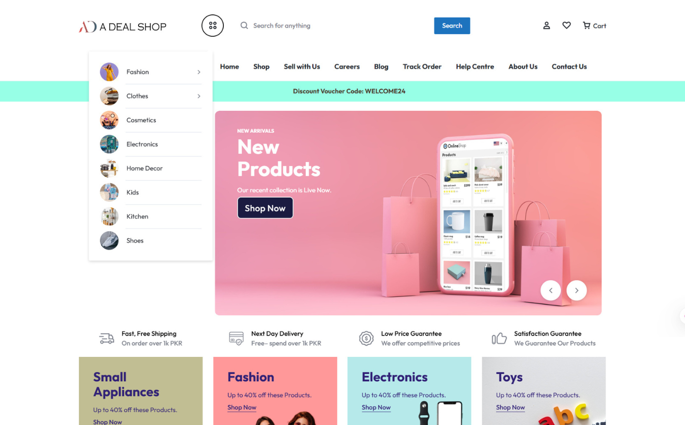 E-Commerce Solutions WooCommerce stores optimized for seamless shopping & secure payments High-converting Shopify and TikTok Shop solutions that boost online sales Amazon & eBay store management with optimized listings, SEO, and product visibility E-Commerce Solutions WooCommerce stores optimized for seamless shopping & secure payments High-converting Shopify and TikTok Shop solutions that boost online sales Amazon & eBay store management with optimized listings, SEO, and product visibility